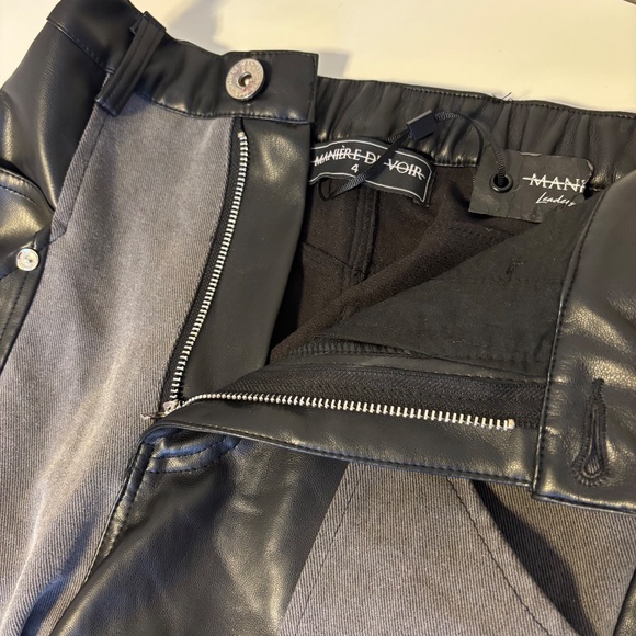 Maniere De Voir Black and Gray Straight Leg Pants - Picture 5 of 5